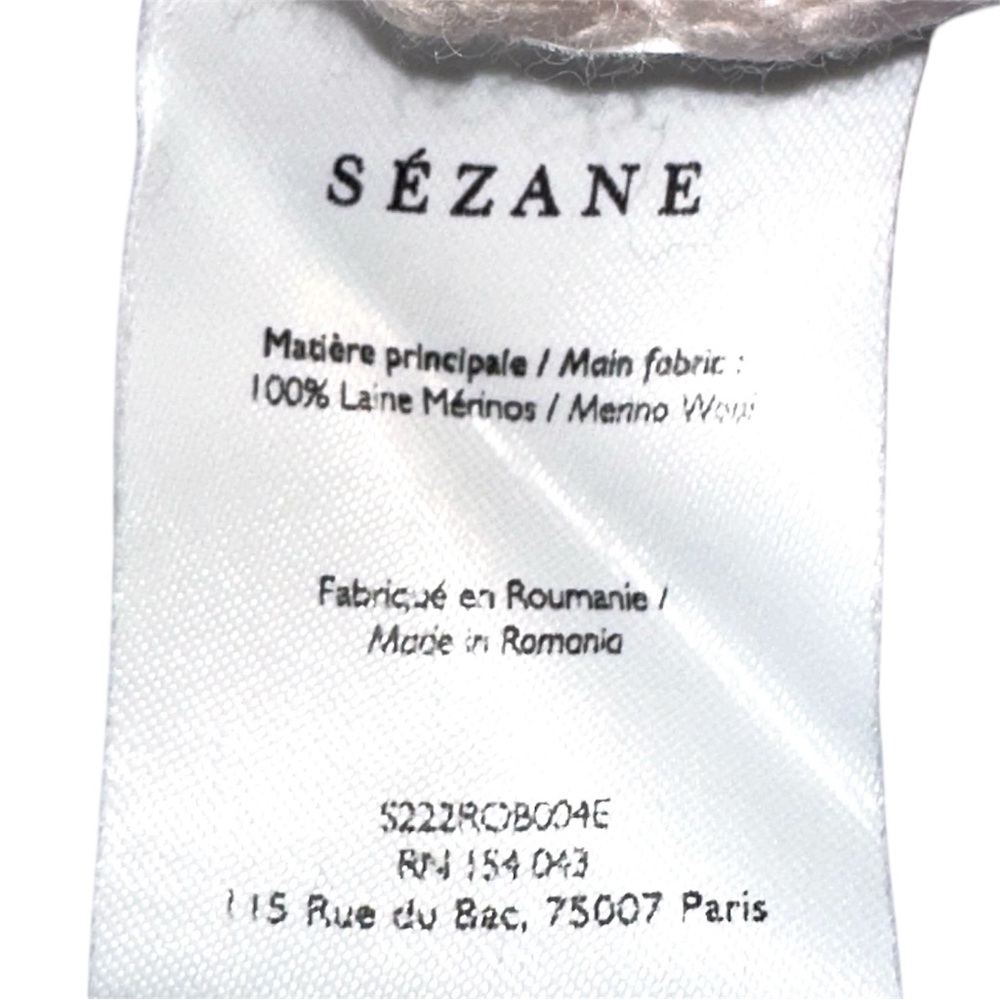 Sezane 100% Merino Wool Natural Drew Sweater Dress - Picture 7 of 11